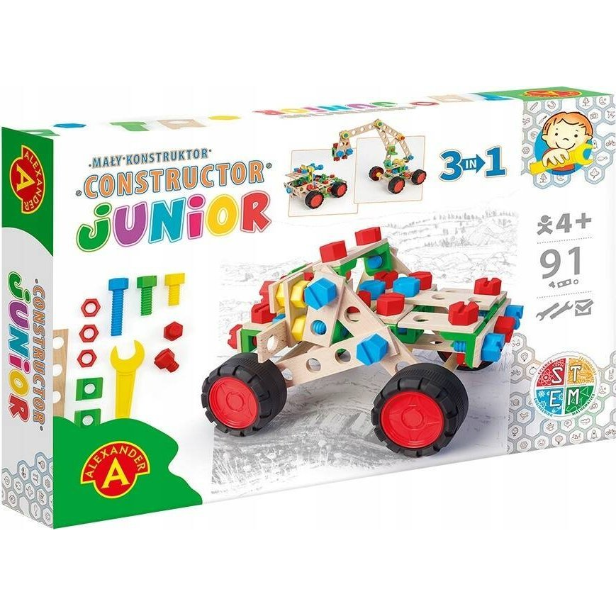 Alexander Constructor Junior 3 az 1-ben építőjáték Off-Road járművek (2821 ALX) (2821 ALX)