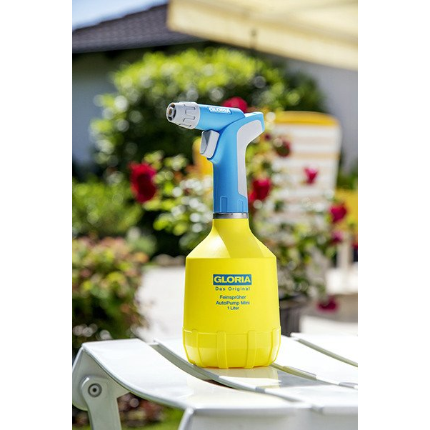 Gloria Haus und Garten 000950.0000 AutoPump Mini Kerti permetező 1 l Sárga, Kék (000950.0000)