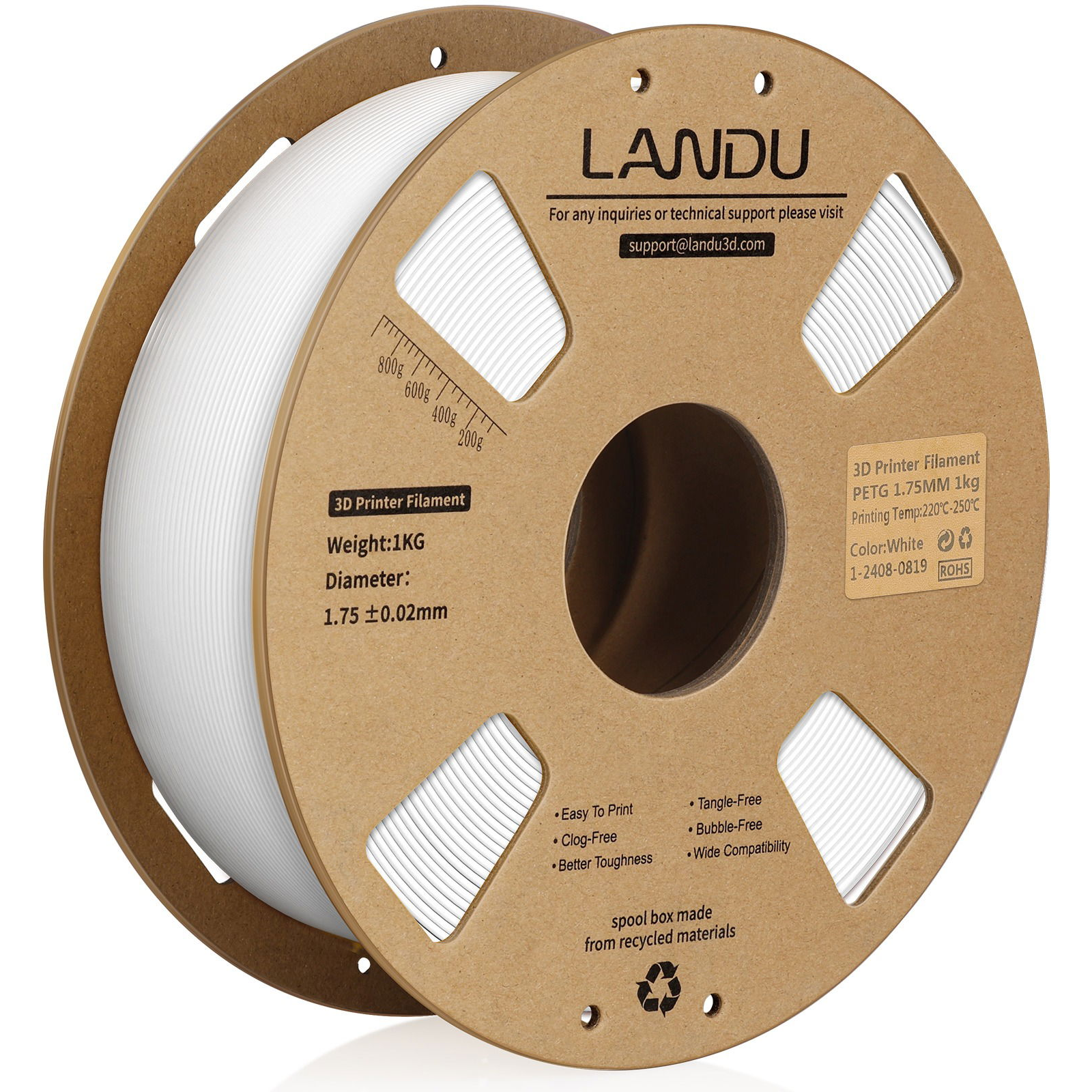 Landu PETG White 1kg (landu250742)