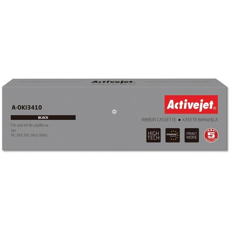 ActiveJet A-OKI3410 (OKI 9002308) 12.7mm x 30m Nylon HD szalagkazetta - Fekete (EXPACJTAO0003)