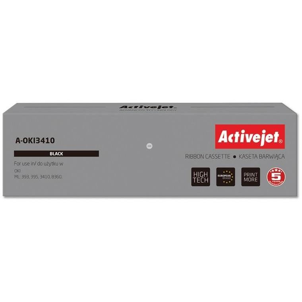 ActiveJet A-OKI3410 (OKI 9002308) 12.7mm x 30m Nylon HD szalagkazetta - Fekete
