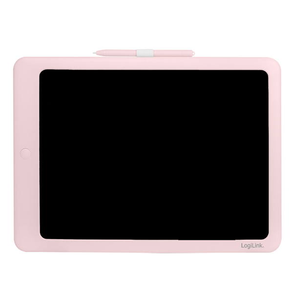 LogiLink LCD gyermek írótábla 14", törölhető-újraírható, letörölhető hátlappal, rózsaszín (AA0182)