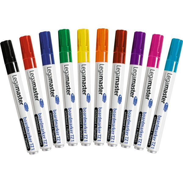 Legamaster 7-110099 zvýrazňovač 10 kusov Čierna, Modrá, Hnedá, Zelená, Námorná, Oranžová, Ružová, Červená, Fialová, Žltá