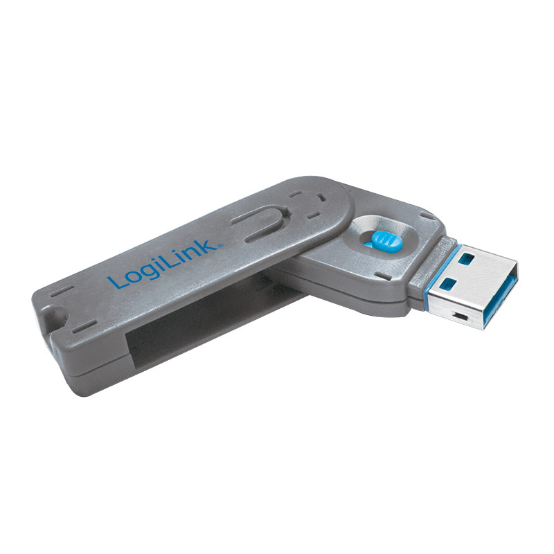 Logilink USB-A port blokkoló (1x kulcs és 1x zár) (AU0044) (AU0044)