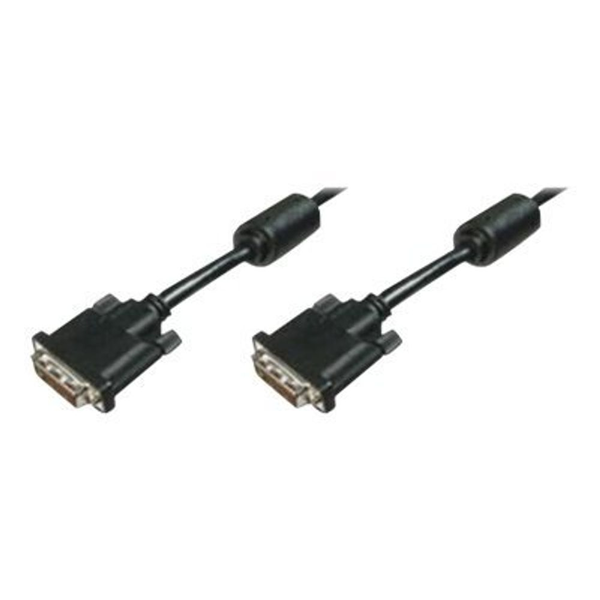 Assmann DVI connection cable, DVI-D (Single Link) (18+1) 2x ferrit 5m Black