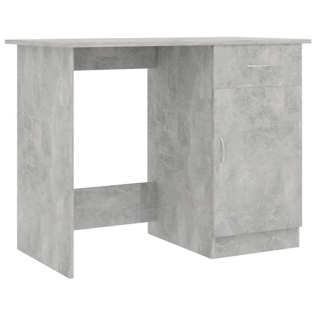 betonszürke forgácslap íróasztal 100 x 50 x 76 cm (801084)