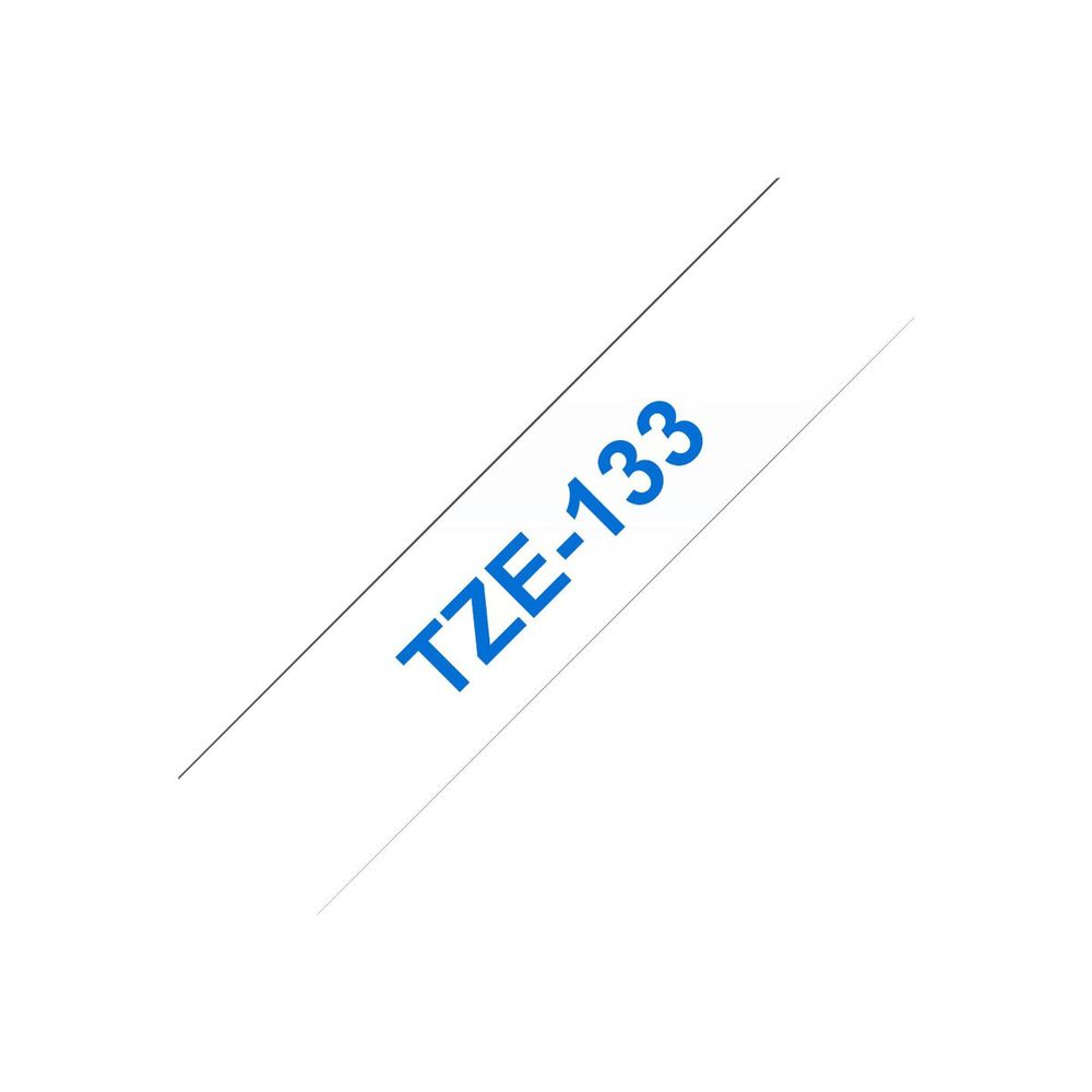 Brother laminated tape TZe-133 - Blue on clear (TZE133)