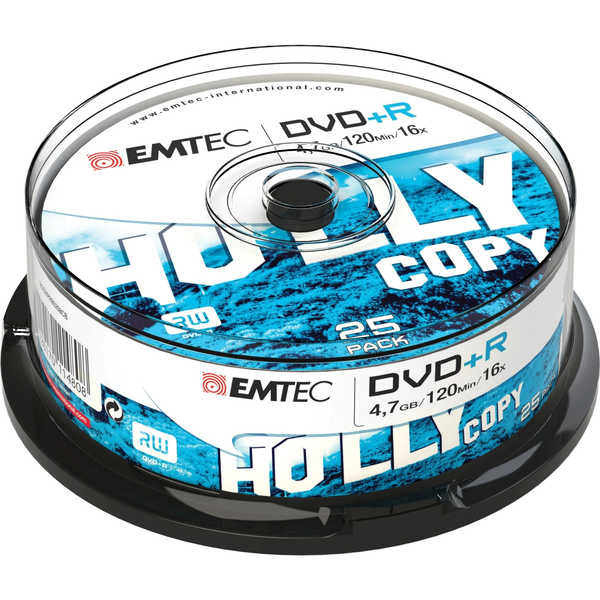 Emtec DVD+R 4,7GB 16x Holly Copy 25 pcs  Cake Box