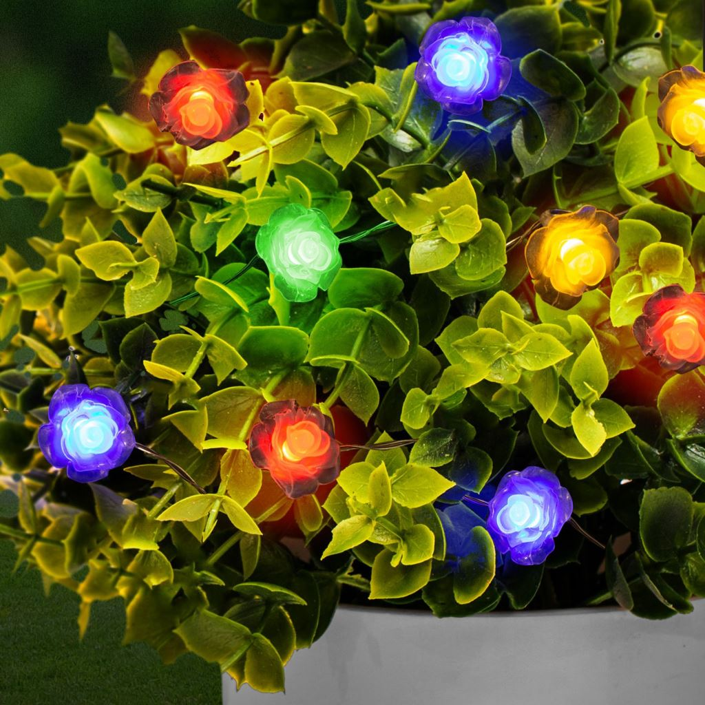 Family LED szolár fényfüzér virág 2,3 m 20 LED (58218B) (58218B)