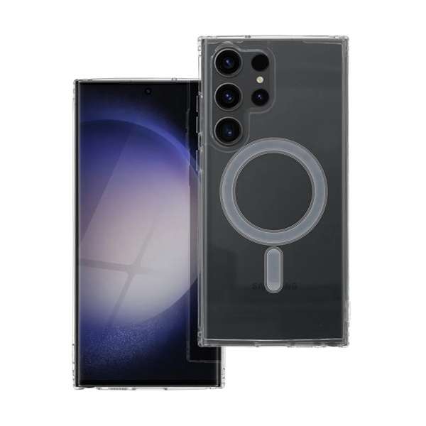 Szilikon telefonvédő (ütésállóság, MagSafe) ÁTLÁTSZÓ Samsung Galaxy S23 Ultra (SM-S918) "Gigapack csomagolás" (GP-136903)