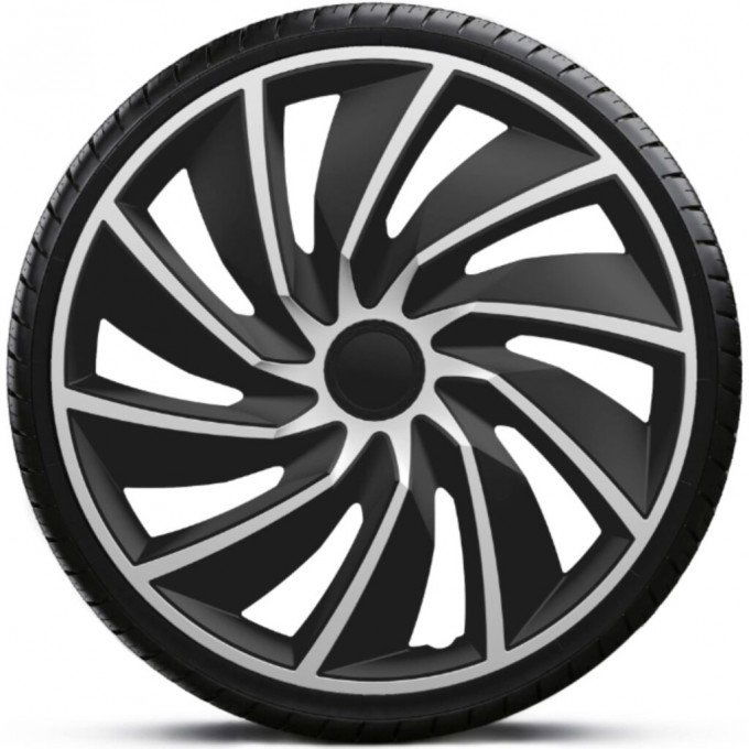 BM Moto covers turbo silver black 16" (27340)