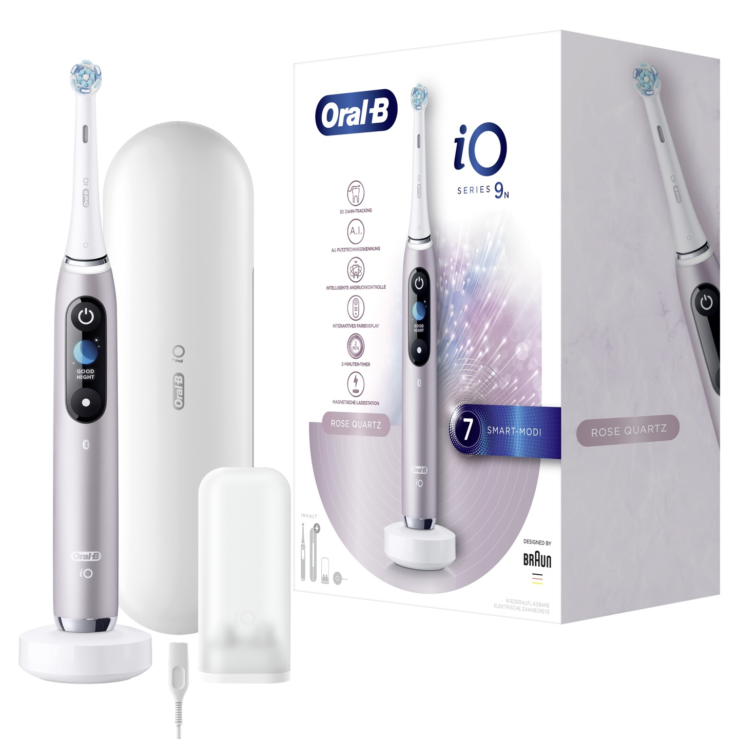 Oral-B iO Series 9 Rose Quartz Elektromos Fogkefe Mágneses Technológiával (IO SERIES ROSE QUARTZ)