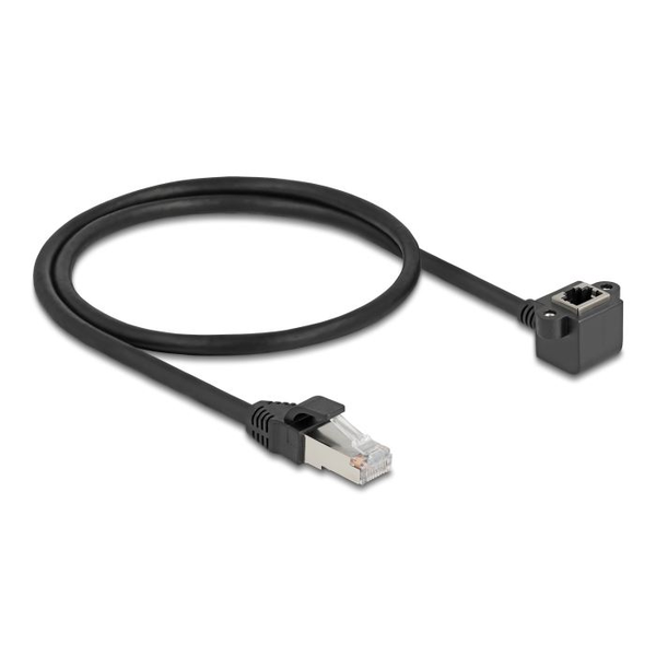 Delock Cat.6 F/UTP RJ45 hosszabbító kábel 0.5m fekete (81041)