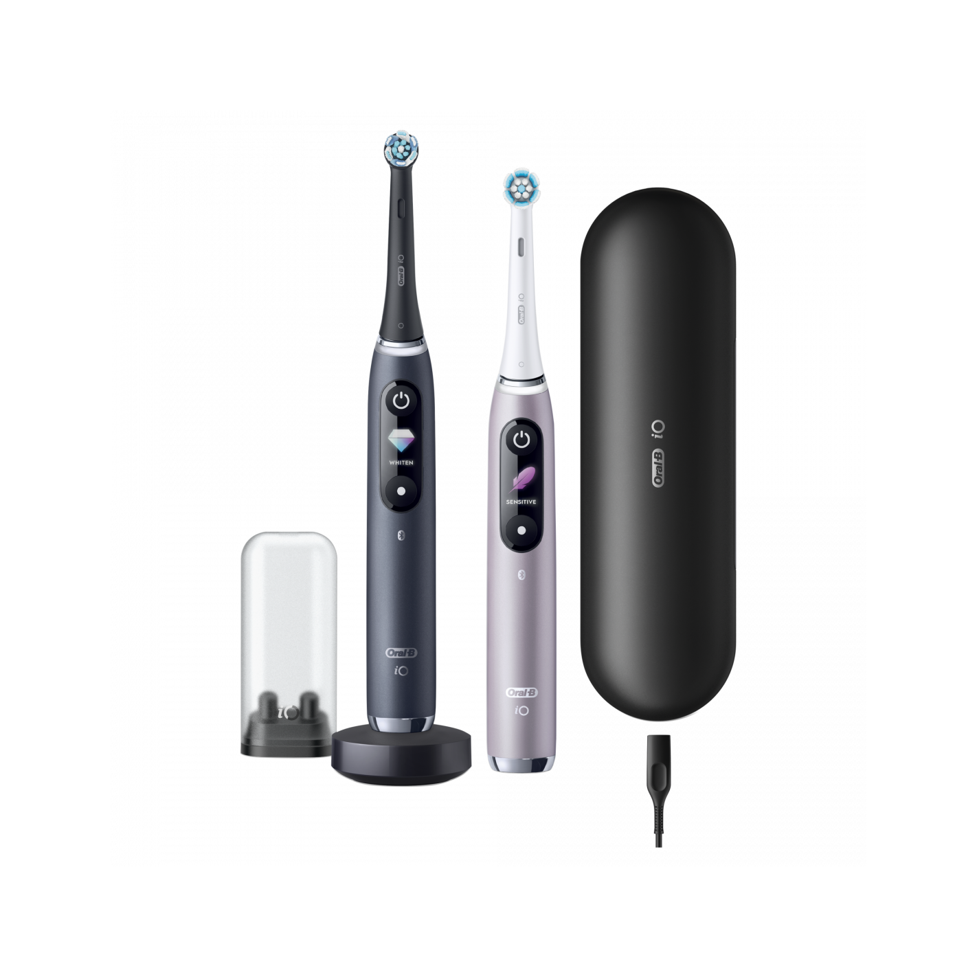 Oral-B iO Series 9 Duo Elektromos Fogkefe Szett Fekete/Rózsaszín (IO SERIES 9 DUO BLACK ROSE)