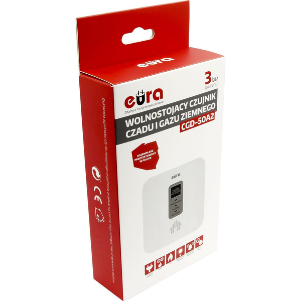 Carbon Monoxide And Natural Gas Detector 2in1eura Cgd-50a2