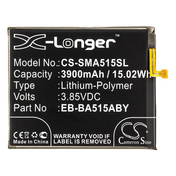 Cameron Sino CS-SMA515SL Samsung Galaxy A51 5G Telefon akkumulátor 3900 mAh