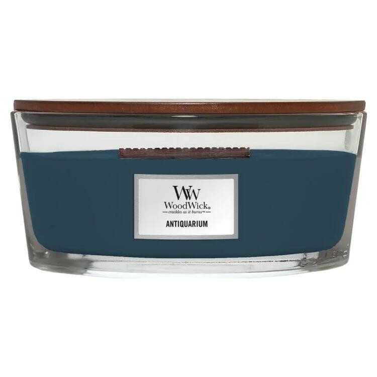 WoodWick Antiquarium Elipsa - Titkos könyvtár szoba Illatgyertya 453g - Zöld (1759809E)