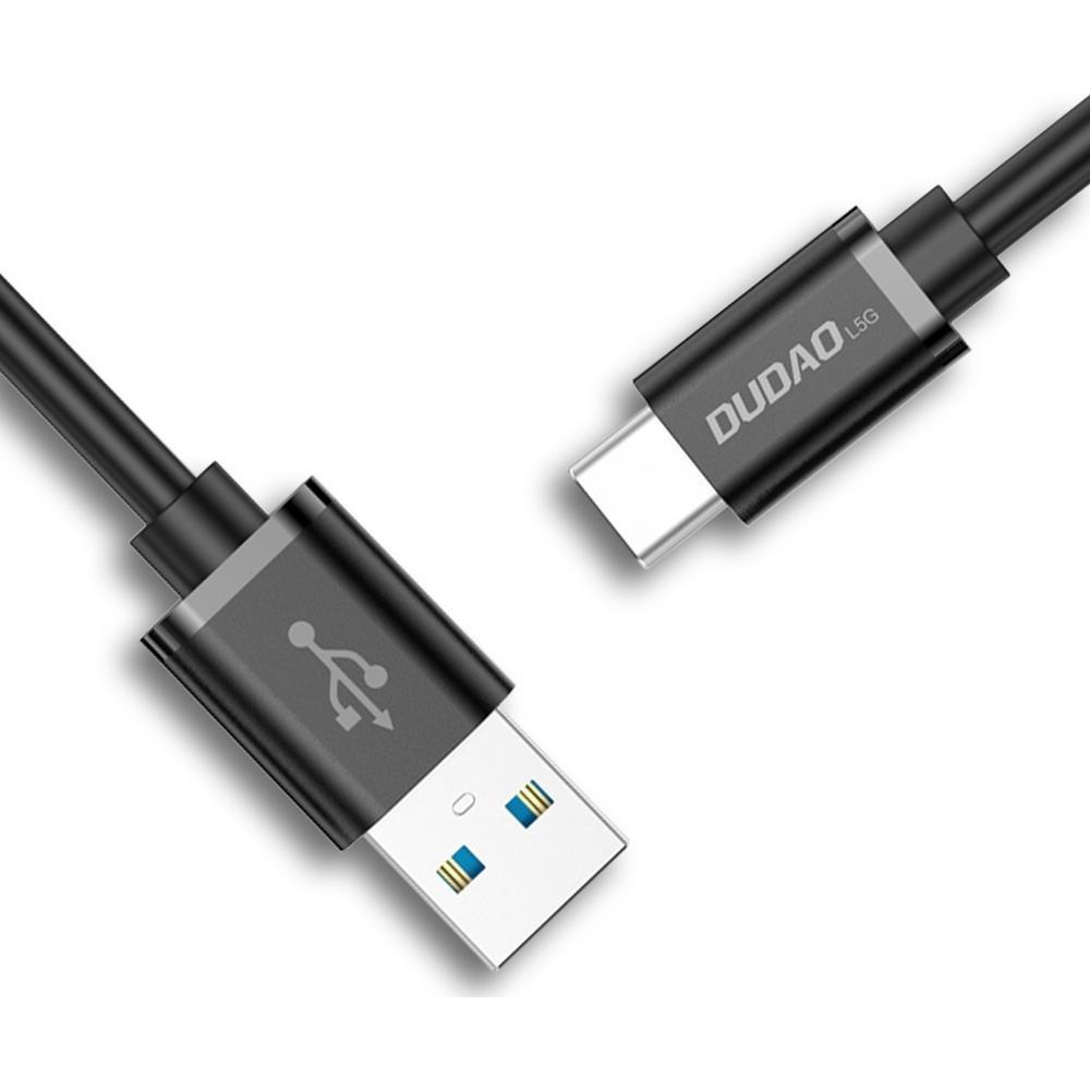 Dudao Kábel USB Kábel - USB Type C Super Fast Charge 1 m Fekete L5G-Black (6973687242273)
