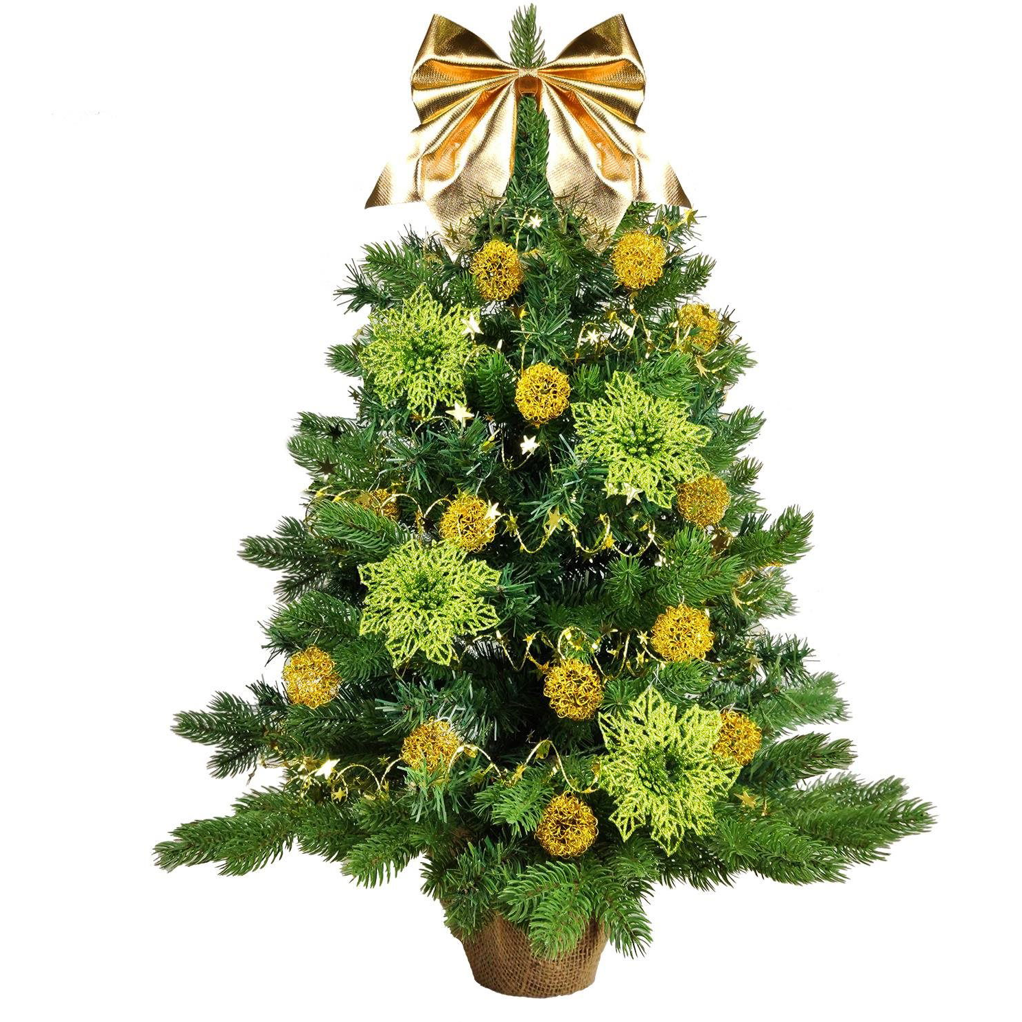 LAALU LED fényekkel díszített karácsonyfa - Mágikus este, 41 dísz, 60 cm (LAU-2222-OZM-60V)