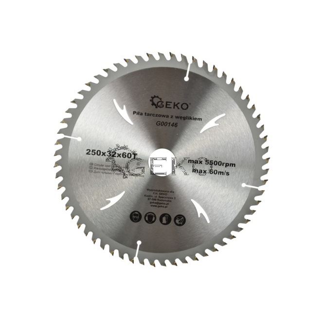 GEKO Kotouč pilový vidiový, 250x32x60T (G00146)