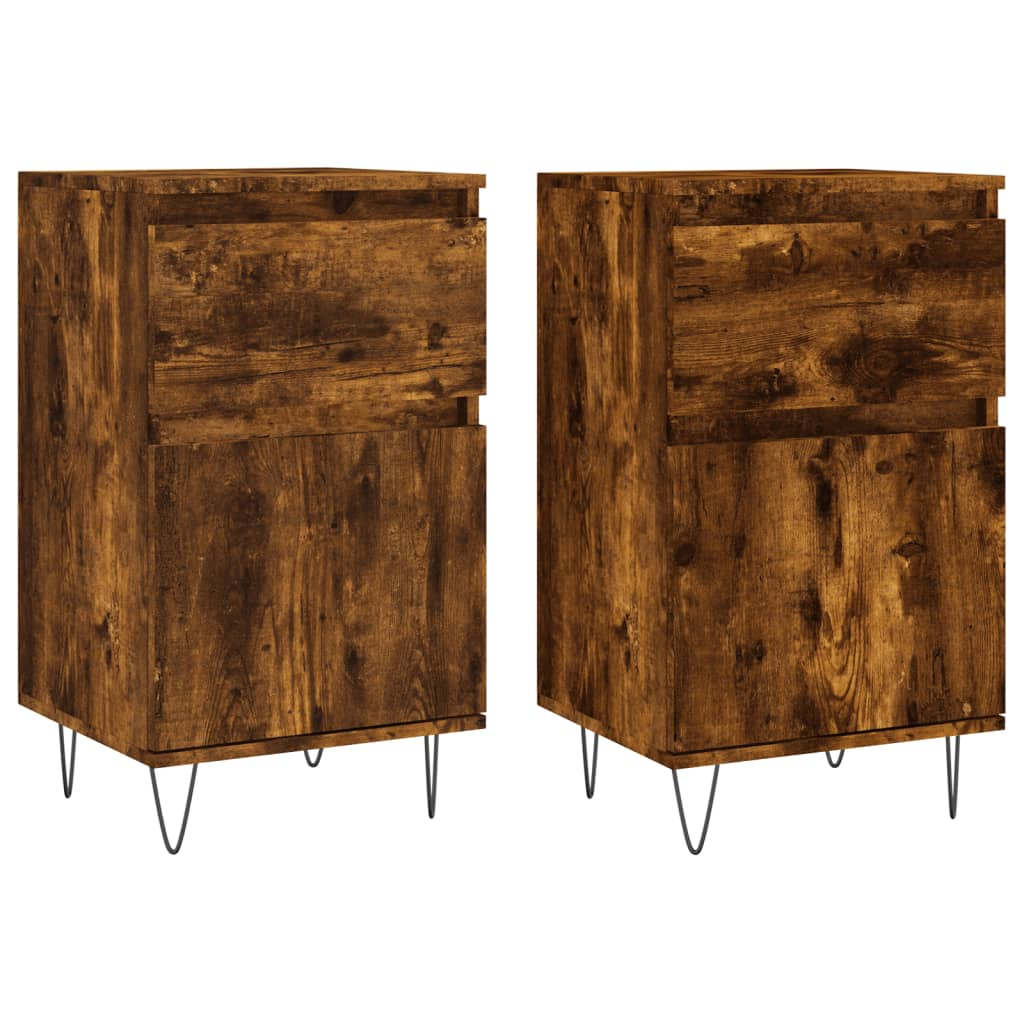 2 db sonoma tölgy színű műfa tálalószekrény 40 x 35 x 70 cm (831159)