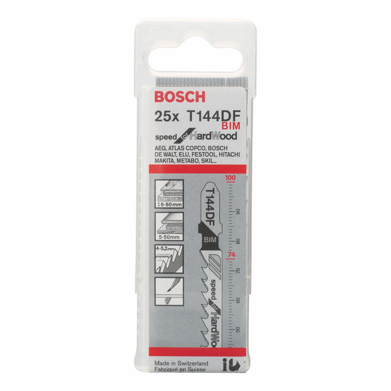 Bosch Speed for Hard Wood T 144 DF Szúrófűrészlap (25 db / csomag) (2608634990)