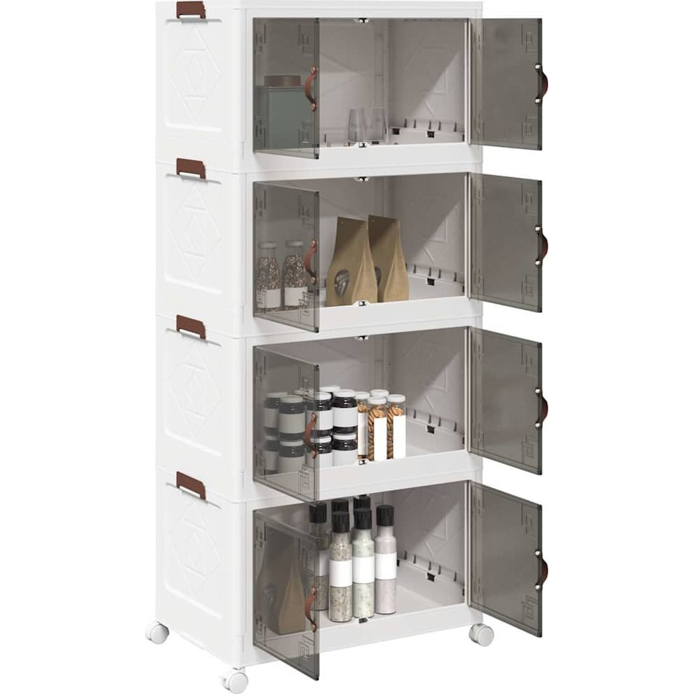 egymásra rakható tárolódoboz kerekekkel 4 szintes 75 L (4012372)