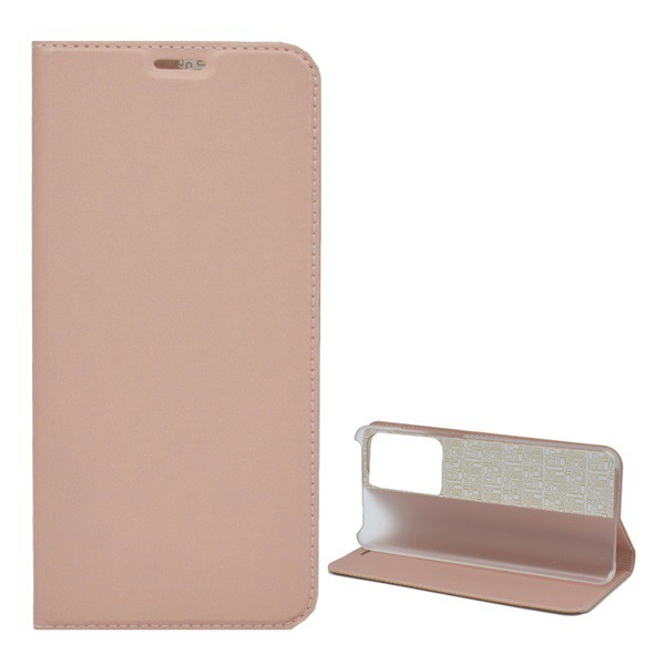 Tok álló, bőr hatású (FLIP, oldalra nyíló, asztali tartó funkció) ROZÉARANY [Samsung Galaxy S20 Plus 5G (SM-G986)] (5996457938933)