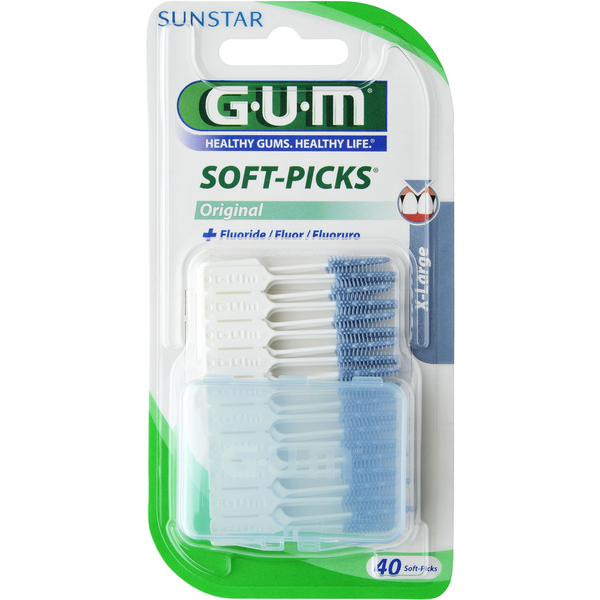 GUM Soft-Picks X-Large masszázs, fluoriddal, ISO 4, 40 db