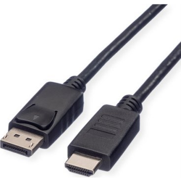 Roline green Kijelző csatlakozó Csatlakozókábel DisplayPort dugó, HDMI-A dugó 2.00 m Fekete 11.44.5781 Árnyékolt, Halogénmentes, TPE köpeny (11.44.5781)