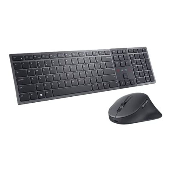 DELL KM900 клавиатура Включена мишка RF Wireless + Bluetooth QWERTY Британски английски език Графит