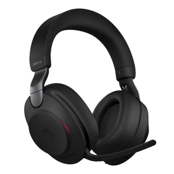Jabra Evolve2 85, MS Stereo Слушалки Жична и безжична Лента за глава Офис/Център за обаждания UBS тип C Bluetooth Черен