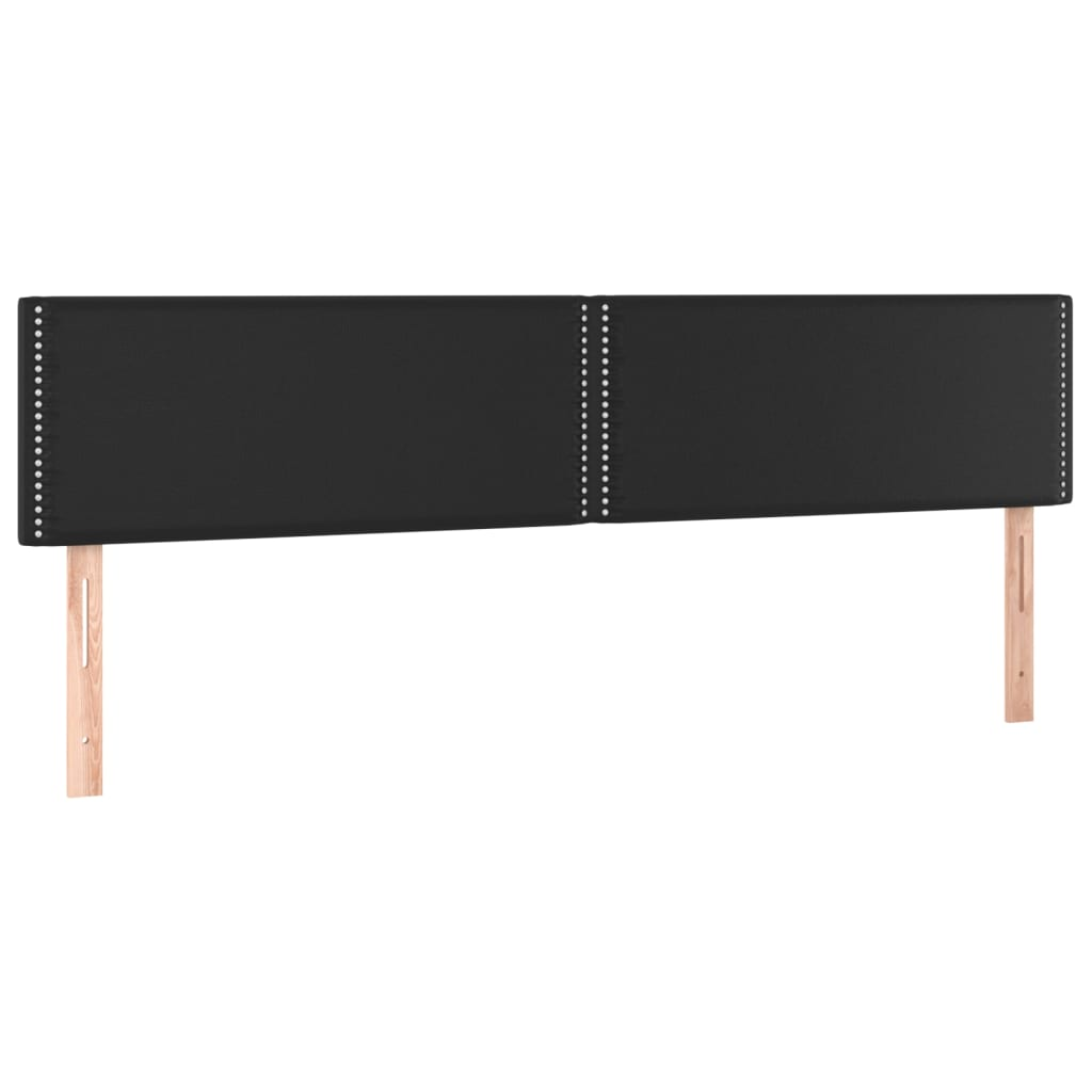 2 db fekete műbőr fejtámla 80 x 5 x 78/88 cm (345952)