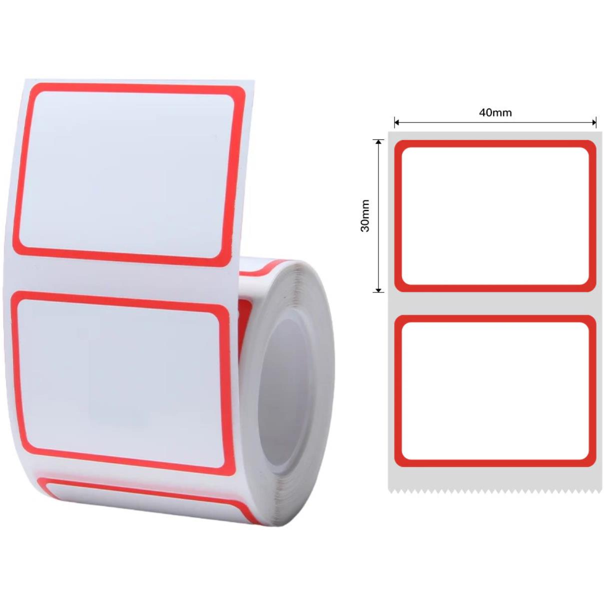 Niimbot T 40x30mm 320 db, piros keret - B21, B21S, B3, B1S, B3, B1S kompatibilis (A2A78268903)