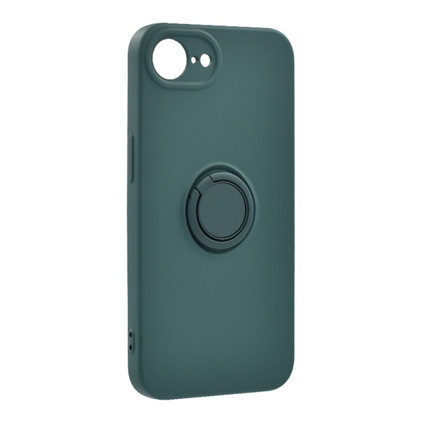 Szilikon telefonvédő (tartógyűrű, mikrofiber plüss belső, mágneses, kameravédő) SÖTÉTZÖLD Apple iPhone 16e "Gigapack csomagolás" (GP-167552)