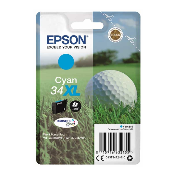 Epson T3472 34XL оригинална синьо-цианова касета (C13T34724010)
