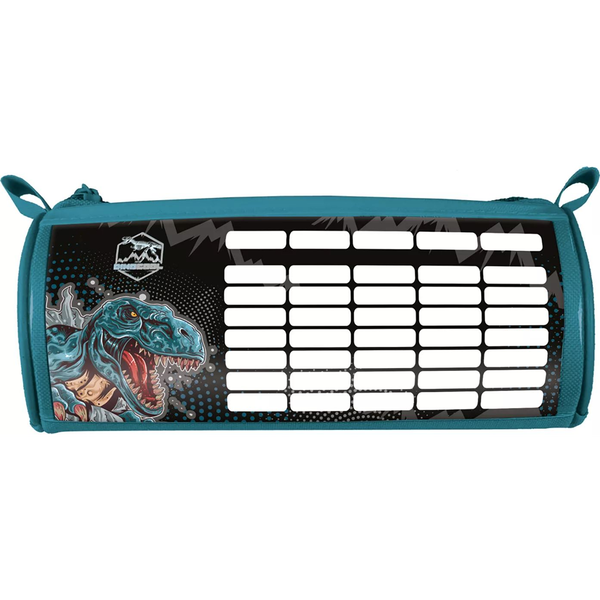 Dino Cool Töltetlen Bedobós hengeres tolltartó órarenddel - Mintás