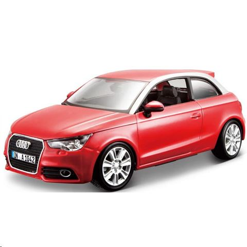 Bburago Audi A1 fém autómodell 1/24 piros (15622127/piros) (15622127/piros)