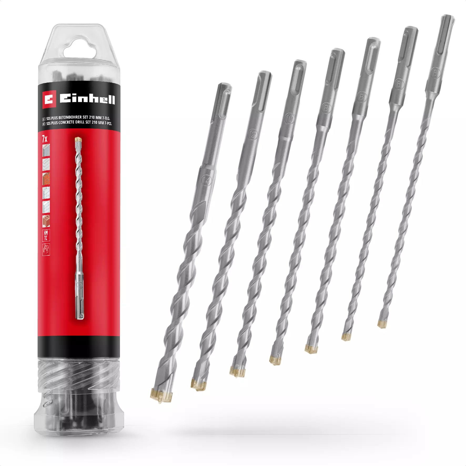 EINHELL 7ks SDS Plus Set 6-14/210mm, 49265515 (49265515)
