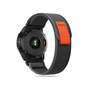 Curea material textil Tech-Protect Nylon compatibila cu Garmin Fenix 5/6/6 Pro/7 Black/Orange