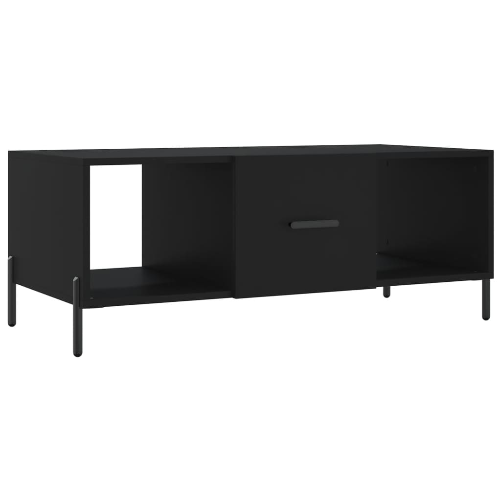 fekete szerelt fa dohányzóasztal 102 x 50 x 40 cm (829309)