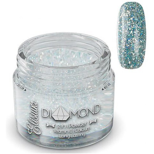 ELISIUM_Diamond 2in1 Powder proszek do manicure tytanowego DB705 Distant Blue 23g