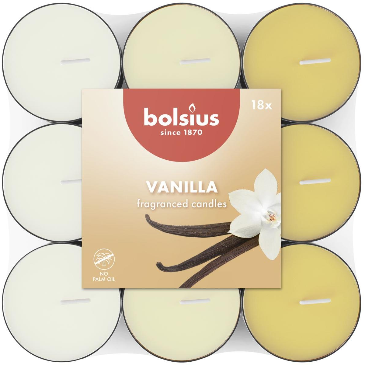 Bolsius Vanilla 260 g, 18 db (8717847190093)