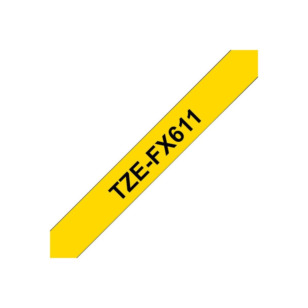 Brother flexible tape - Black on yellow (TZEFX611)