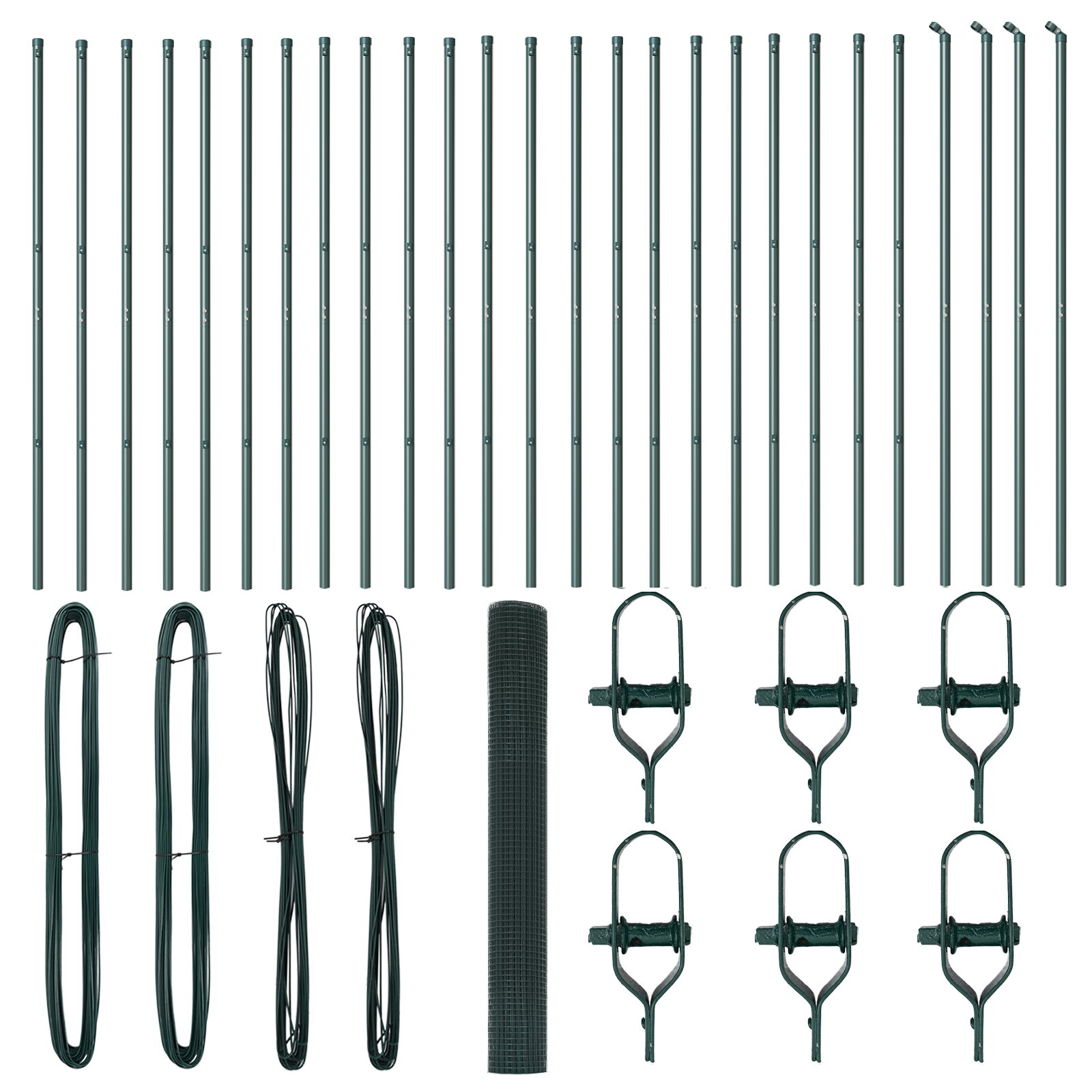 Hegesztett Drótkerítés 13 Oszloppal Zöld 1x50 m Acél (3351763)