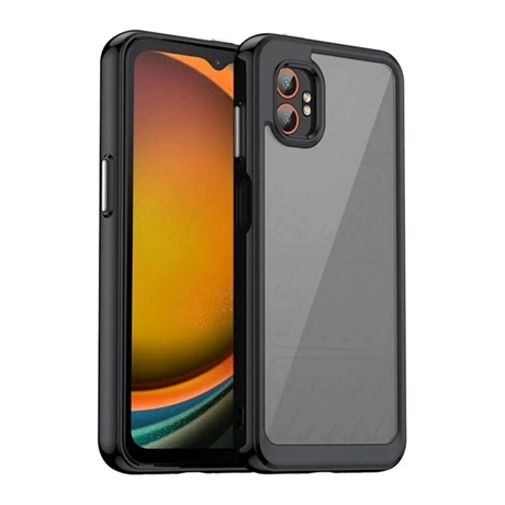 Szilikon telefonvédő (ütésállóság, átlátszó hátlap) FEKETE Samsung Galaxy Xcover 7 Pro (SM-G766) "Gigapack csomagolás" (GP-169306)