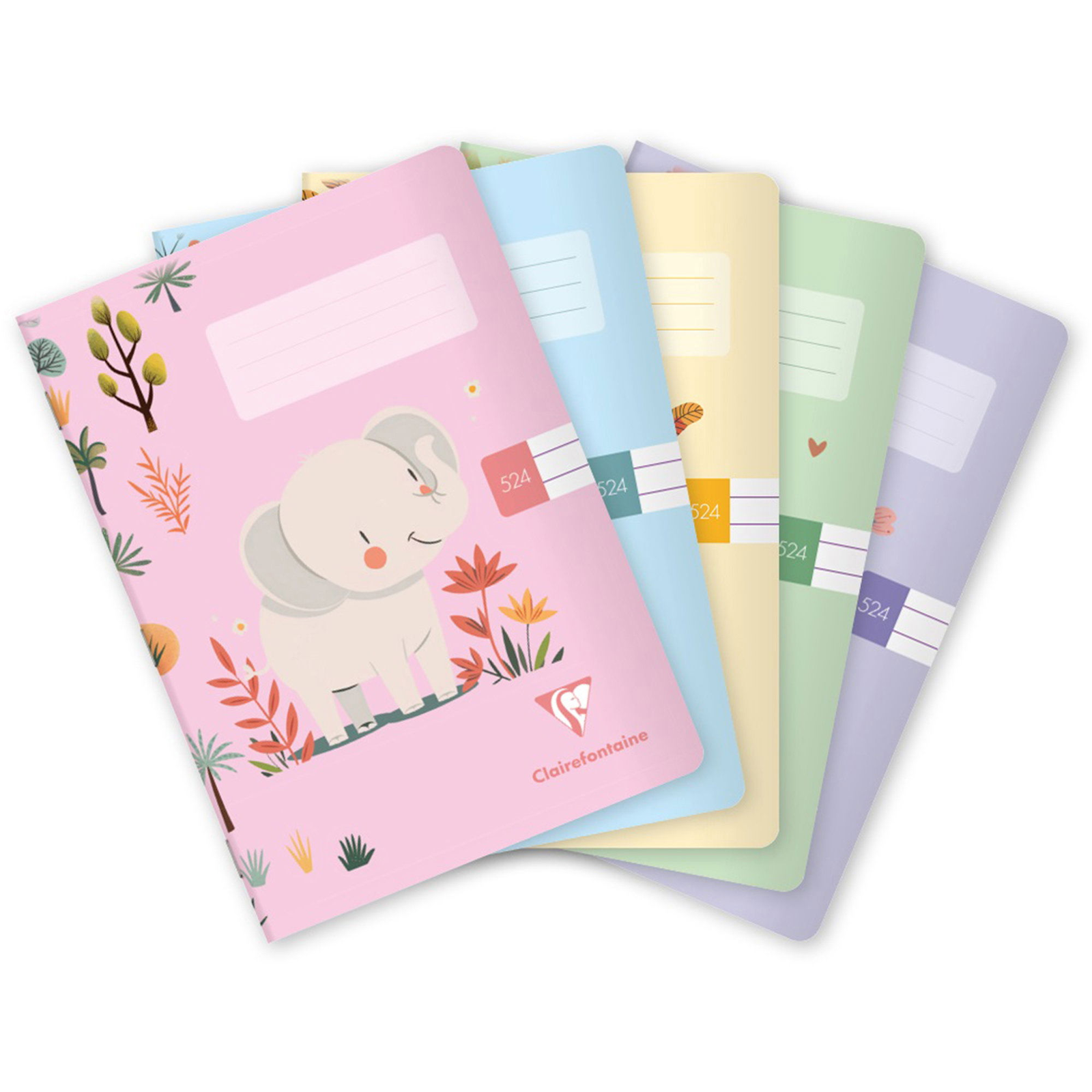Clairefontaine Kids A5 "524" vonalas, 20 lap - 5 db (1524-00-KIDS-S5)