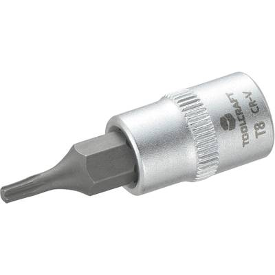 TOOLCRAFT Dugókulcs betét 6,3 mm (1/4), T-profillal T8, hossz: 37 mm, (816078) (816078)