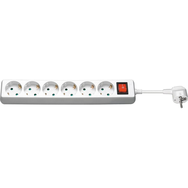 Listwa zasilająca MicroConnect 6 gniazd 5 m biała (GRU0065W)
