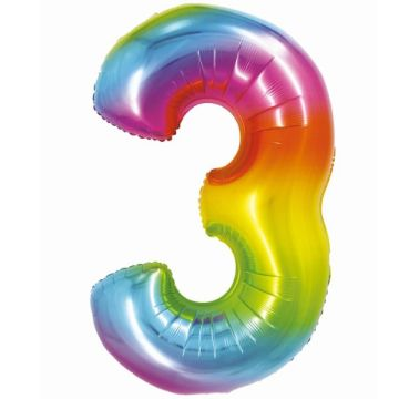 Godan Szivárvány színű, számos fólia lufi, 76 cm - 3 (CH-STC3) (CH-STC3)